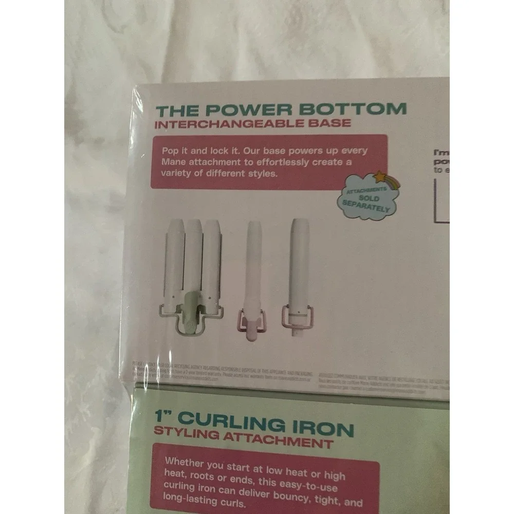 Mane Addicts Power Bottom and 1 Inch Curling Iron‎ Styling Attachment